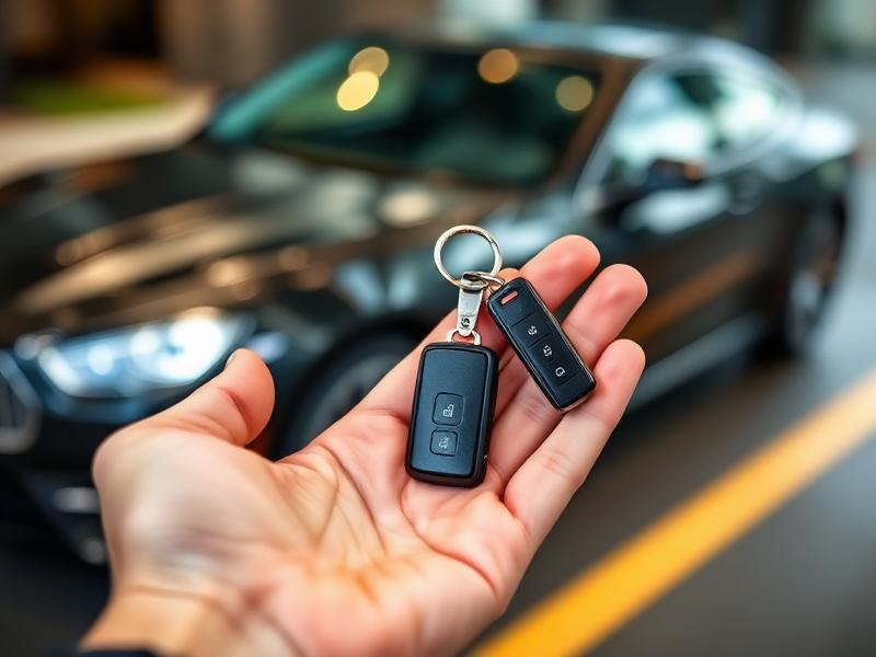 Handing over car keys after a successful sale